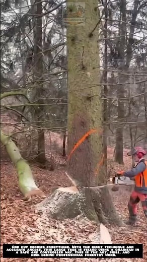 Precision Tree Felling with a Chainsaw