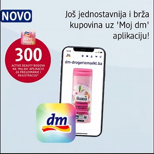 'Moj dm' aplikacija učinit će vaš život ljepšim! ❤ Preuzmite 'Moj dm' aplikaciju još danas i prepustite se najboljim pogodnostima koje online kupovina pruža. 🤩 Učinite to klikom na 👉 https://eqjg.adj.st?adj_t=eyxfb9f_epd4x6l&adj_deep_link=dm://&adj_campaign=Mojdmapp&adj_adgroup=preuzimanje&adj_creative=Facebook Za preuzimanje aplikacije i prijavu putem 'Moj dm' računa, poklanjamo vam 300 active beauty bodova dobrodošlice. 🥳 Od sada u jednoj aplikaciji možete toliko toga: 👉Obaviti online kupo
