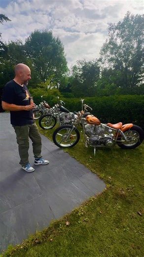 Stainless Swingarm Shovels - El Lobo Style 😎 A re-imagination of the classic shovel swingarm chopper. These bikes represent the relentless pursuit of excellence, no bars held, with every detail considered and optimised. Wolves in sheep’s clothing: the aesthetic of show-bikes, but rippers that have seen the Californian sun, hills, South Africa, and Arctic snow. (Series of 5: 4 built/reserved - 1 open spot) #ElLoboCycles #BuiltnotBought #BikeBuilders #Shovelhead #HarleyShovelhead #CustomHarley #C