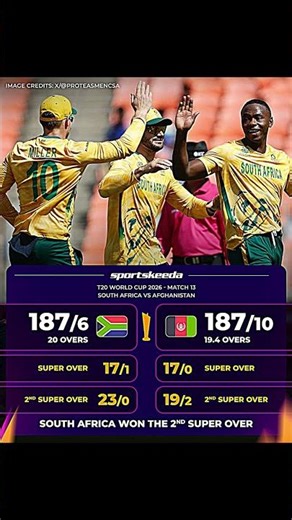 afghanistan vs south africa t20WC 13th Match Highlights 2026 #afgvssa #superover #t20worldcup2026