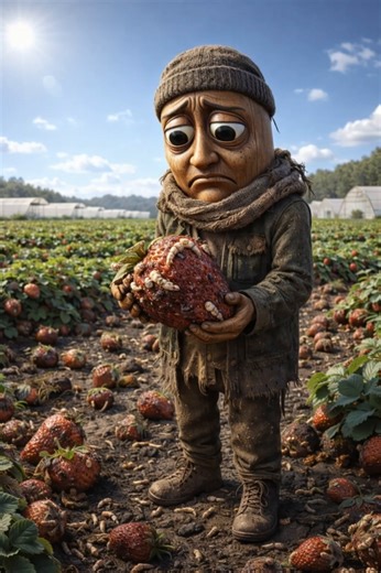 TUng tung sahur is a good farmer with strawberries #italianbrainrot #tungtungtungsahur #tralalerotralala