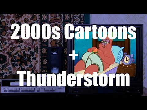Childhood Bedroom Ambience | Thunderstorm + 2000s Cartoons | Sleep, Relax, Chill