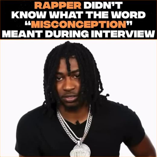 RapPlayListDaily on Instagram: "Rapper going viral for not knowing what the word “misconception” meant during interview 😳🤦 #viral #trending #explore #explorepage"