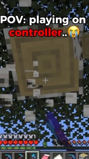 POV playing on controller😭 #minecraft ￼