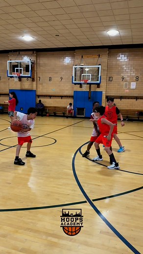 9K views · 39 reactions | Teaching our young basketball players how to play 2 vs 2 is the great way to understand how to cooperate on the court because the Basketball, in reality is 1 versus 1 or 2 versus 2. It is big play that is broken into smaller place. That’s why we added small sided game with Time limit, which adds the constraints to make a quicker decision and make it more game like situation. | Hoops Academy | Facebook
