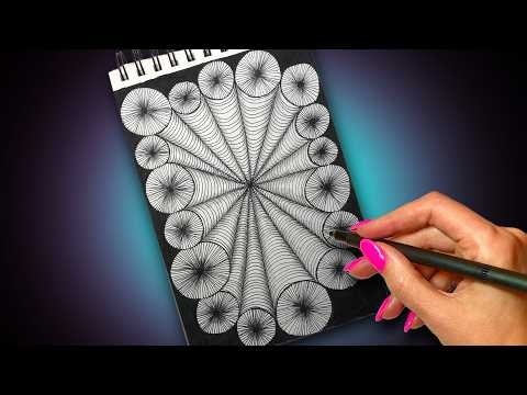 Easy Optical Illusion Art for Beginners ✍️ Zentangle Art Doodle Pattern