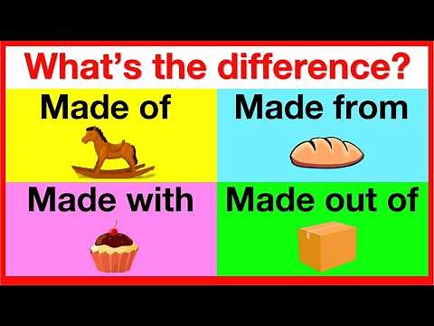 Made of, Made from, Made with, Made out of phrases 🤔 | What's the difference? | Learn with examples