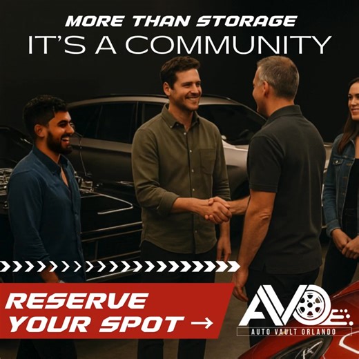 We’re open — and the ultimate destination for car lovers has arrived. Auto Vault Orlando is more than secure, climate-controlled storage. It’s a gathering place for enthusiasts, where conversations spark, engines roar, and friendships form. Your passion deserves a place like this. Reserve your spot now: https://loom.ly/AWWZ8us | Auto Vault Orlando