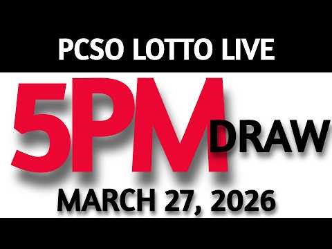 Lotto Result Today 5pm Draw March 27, 2026 Swertres Ez2 PCSO LIVE
