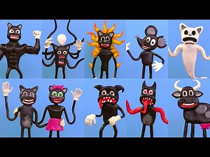 All Cartoon Cats with Clay 😼 Trevor Henderson Creatures - Part 2