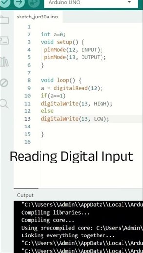 Arduino Programming basics: Reading Digital input