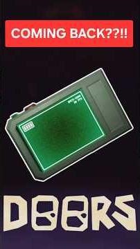 The Scanner from Roblox DOORS is COMING BACK!