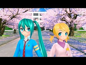 Won(*3*)Chu KissMe! Sakura Trick OP 4K60 English Dub Feat Miku & Rin [Project Diva F 2nd Edit]