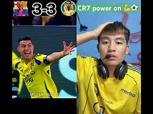 Barça 3-4 Al Nassr 🤯 CR7 Magic Moment! 🔥⚽ #football #reaction