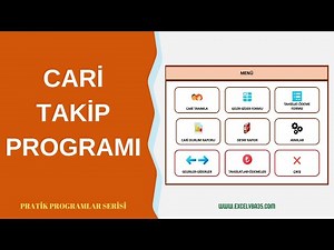 Excel ile Cari Takip ve Müşteri Yönetim Programı | Gelir-Gider Takibi | Tahsilat-Ödeme İzleme