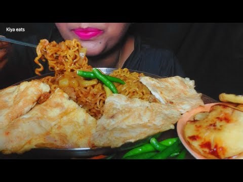 Eating asmr: spicy maggi and eggs eating asmr #asmr #asmreating #eatingshow