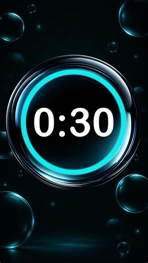 ⏱️ 30 Second Countdown Timer | Clock Ticking Sound & Alarm