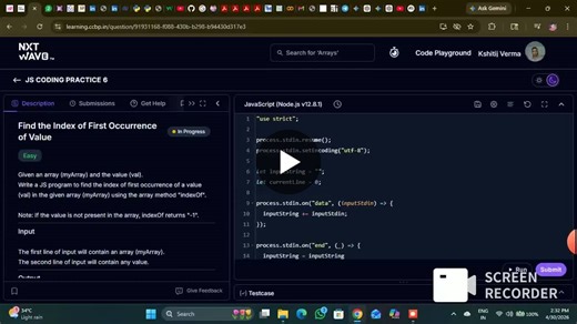 #javascript #nxtwave #ccbp4 #webdevelopment #codingjourney #fullstackdeveloper #programming #learningbydoing #problemsolving | Kshitij Verma