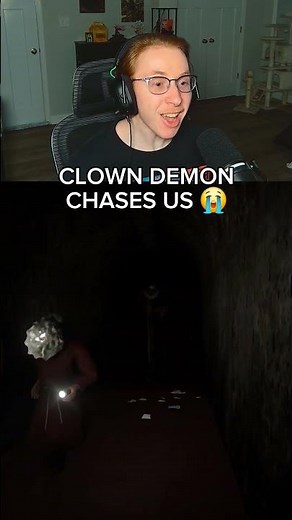 We got chased by a clown demon #horrorgame #scarygame #devour