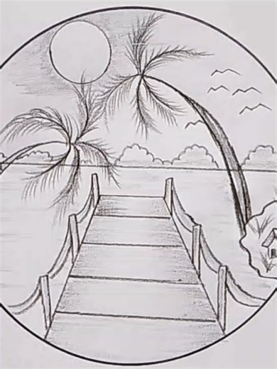 how to draw easy sun set drawing with pencil step by step #drawing #pencildrawing #easydrawing #waranart