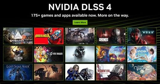 Over 175 DLSS 4 Games and Apps Available, 10 RTX Games Announced Including Resident Evil Requiem, PRAGMATA, CINDER CITY & More