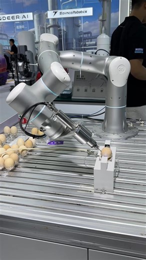 💥Amazing! A robot arm is engraving egg shells at 2025 Inclusion Conference on the Bund in #Shanghai!🤖🥚 #2025Inclusion #robotics #technology | Shanghai Let's meet