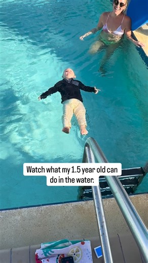 Juliette Hunsicker on Instagram: "He’s not even two… and he can save himself💧 ISR (Infant Self-Rescue) teaches babies and toddlers how to roll to float, breathe and swim to safety. It’s not about making them “swimmers,” it’s about giving them the skills to survive if they ever reach water alone. Drowning is the leading cause of accidental death for toddlers. Seconds matter, and these lessons can make all the difference. Send this to another parent who needs to see what’s possible💙 If you have
