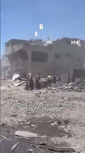 Gaza City's Shujaiya neighbourhood is bombed on Christmas Day