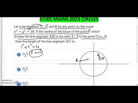 Let A be the point (1, 2) and B be any point on the curve x^2 + y^2=16 . If the centre