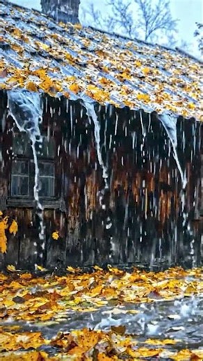 Autumn Rain Sounds for Sleep 🌧️🍂 Heavy Rain on Roof Peaceful Night Ambience