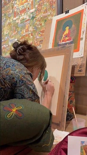 Thangka Painting | Shakyamuni Buddha | Peace and Meditation