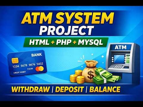 ATM Machine System Project in PHP & MySQL | Complete Working Demo