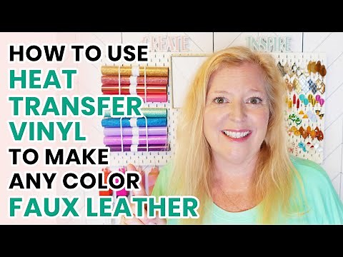 How to Use Heat Transfer Vinyl to Make any Color Faux Leather - Cricut Faux Leather Earrings Tip