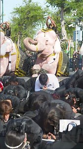 “คชสารคู่แผ่นดิน” 11เชือก กราบพระบรมศพ “พระพันปีหลวง”