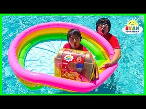 Ryan Found the Mega Mystery Treasure Chest in the Pool!!! - Videos For Kids