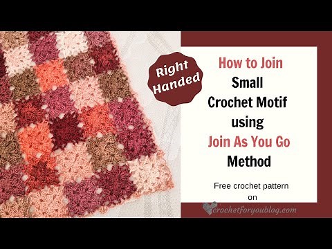 Join As You Go Crochet Method for Crochet Motif Joining | Easy Crochet Tutorial