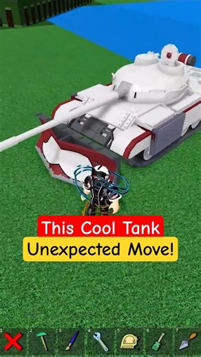 Roblox Build a Boat for Treasure Cool Realistic Tank unexpected move! #babft #roblox