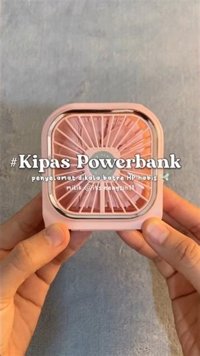mini fan power bank🎀