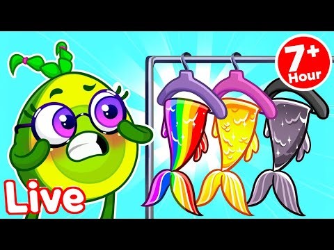 LIVE 7 Hours 🔴 Pool Time with a Mermaid 🧜‍♀️ Learn Safety Rules & Good Habits for Kids