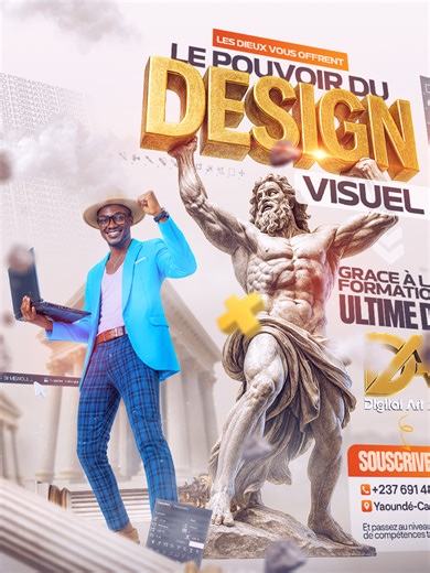 FORMATION ULTIME EN DESIGN GRAPHIQUE 3D LE POUVOIR DE LA CONCEPTION VISUELLE 3D S’ÉVEILLE Une force sacrée existe. Peu la maîtrisent. Encore moins l’osent. Digital Art 237 détient les clés du design graphique 3D ultime. Créer. Transformer. Dominer le visuel. Entre dans l’élite. PARTICIPEZ À LA FORMATION EN LIGNE OU ACHETEZ LE PACK DE FORMATION EN DESIGN GRAPHIQUE 3D ICI. WhatsApp 237691483941 🔑 Souscris maintenant. #graphicdesign #FuturisticDesign #spotpublicitaire #creatorsearchinsights #3dani