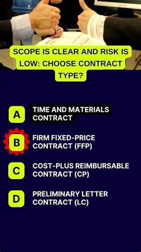 Q25 Best Contract Type #supplychain #logistics #procurement #MBA #manufacturing #examtips