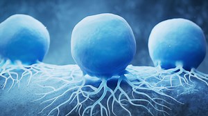 Biological cancer cell and disease, 3d rendering.