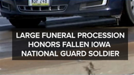 Large funeral procession honors fallen Iowa soldier - Services for Staff Sgt. Edgar Torres-Tovar took place at a Des Moines church Monday. A large procession followed as he was transported to the Iowa Veterans Cemetery. | We Are Iowa Local 5 News