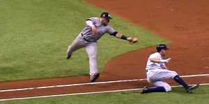 Peter Bourjos proved that sometimes sliding into first base is the right thing to do