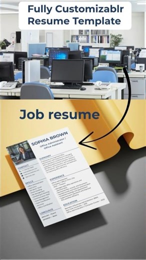 Professional Office Administrator Job Resume Template | Editable in Canva #resume #reels #shorts