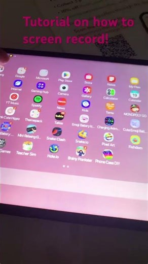 Tutorial on how to screen record