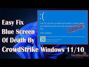 FIXED Blue Screen of Death by CrowdStrike Windows 10/11 [2025] [CrowdStrike Errors] BUG FIX
