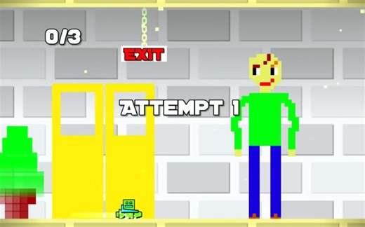 baldi's basics,但是几何冲刺geometry dash!