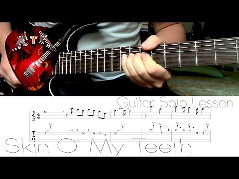 Skin O' My Teeth Guitar Solo Lesson Megadeth with tabs