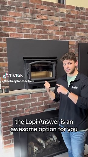 Lopi Answer may be small…. But its a beast!! #fireplace #heat #woodstove #suffolk #nassau #newyork